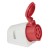 Pce CEE 16A 400V 5p Wallmount Female Red, IP44